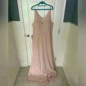 NWT BHLDN Jones Blush Pink Dress for Wedding & Bridesmaid Stretchy Crepe Size 24